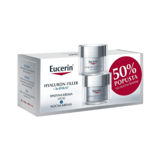 Eucerin Box Hyaluron-Filler 3x Effect Dnevna krema, SPF 30, 50 ml + Noćna krema, 50 ml