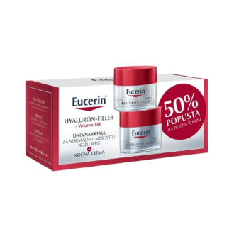 Eucerin Box Hyaluron-Filler Volume Lift Dnevna krema za kombinovanu kožu, 50 ml + Noćna krema, 50 ml