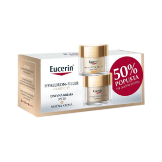 Eucerin Box Hyaluron-Filler Elasticity Dnevna krema, SPF 30, 50ml + Noćna krema, 50 ml